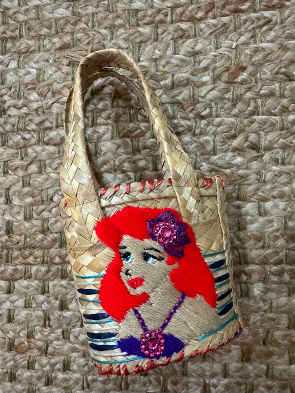Straw little mermaid purse - Picture 2 of 6